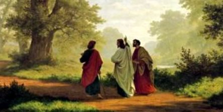 Jesús-aparece-a-dos-creyentes-que-viajan-a-Emaús